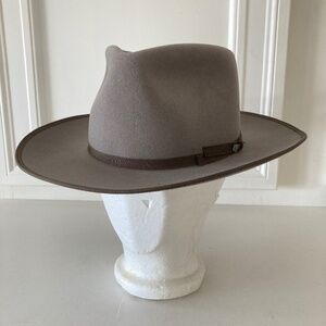 NWT Bailey Of Hollywood Free People Carpenter Taupe Wool Felt Hat Sz S